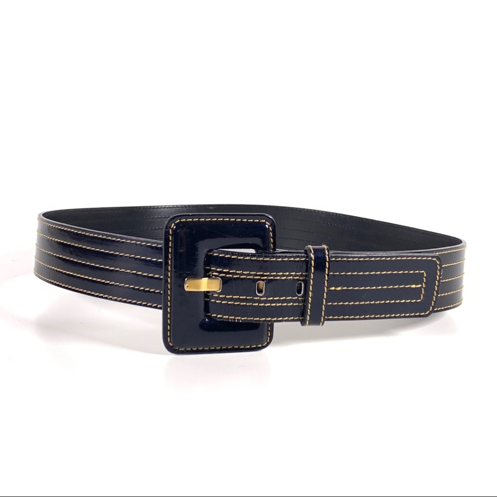 Escada Vintage 90's Black and Gold Belt